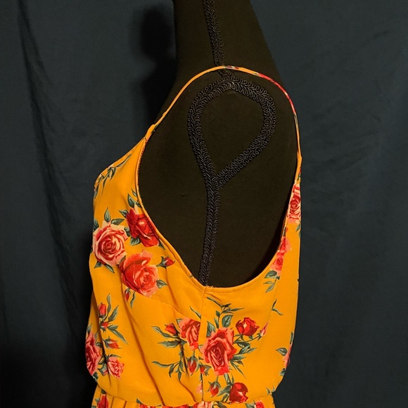 Divided by H&M mustard yellow floral maxi dress sz 12 - Picture 2 of 9